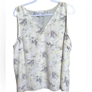 Nine West Ivory, Gray, Yellow Sleeveless XXL Blouse